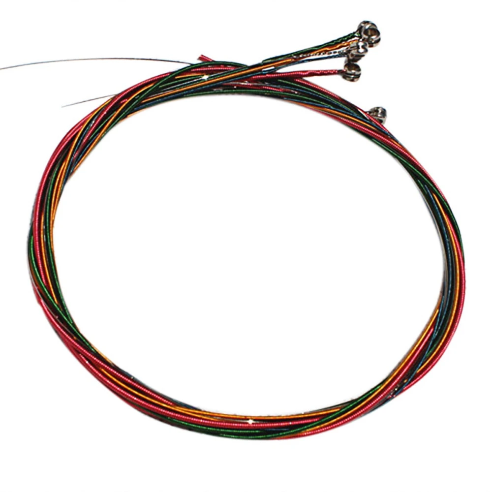 High quality 6pcs/set Acoustic Guitar Rainbow Strings Colorful Steel Wire String Stable Music Accessories For Guitar Beginners
High quality 6pcs/set Acoustic Guitar Rainbow Strings Colorful Steel Wire String Stable Music Accessories For Guitar Beginners
