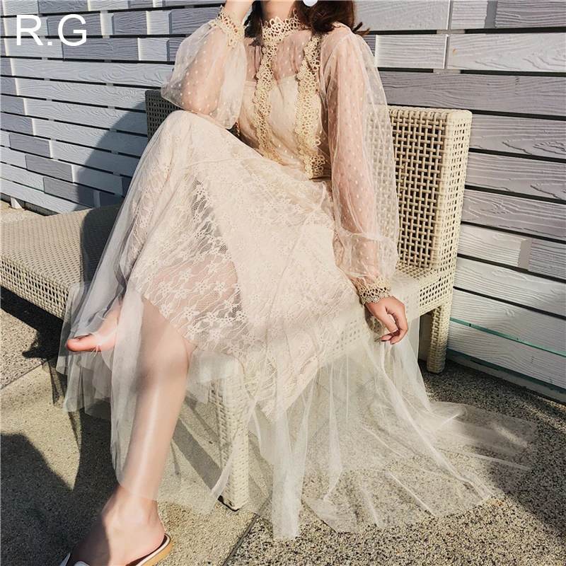 RG Summer Transparent Suits Lace Blouse and Long Skirt Women's Suit 2 Piece Set Casual Style Skirts Suits Women Spring 2019
RG Summer Transparent Suits Lace Blouse and Long Skirt Women's Suit 2 Piece Set Casual Style Skirts Suits Women Spring 2019