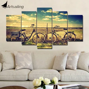 ArtSailing 5 panel wall art on canvas Field Retro Bike Modular HD modern Home decoration image paintings for living room ny-2839
ArtSailing 5 panel wall art on canvas Field Retro Bike Modular HD modern Home decoration image paintings for living room ny-2839