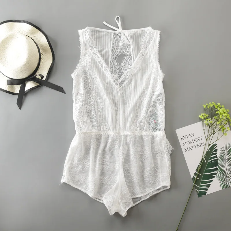 New Fashion Women Sexy patchwork lace transparent striped hollow out Bodycon SML XL XXL 2 colors V-neck lady lace Bodysuits
New Fashion Women Sexy patchwork lace transparent striped hollow out Bodycon SML XL XXL 2 colors V-neck lady lace Bodysuits