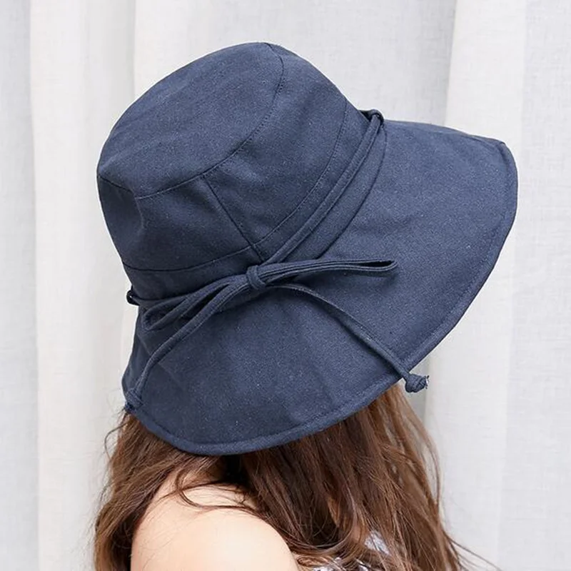 New Fashion Women Floppy Cotton Sun Hat With Bow Wide Large Brim Cap Summer Beach Foldable Anti-Ultraviolet Hats
New Fashion Women Floppy Cotton Sun Hat With Bow Wide Large Brim Cap Summer Beach Foldable Anti-Ultraviolet Hats