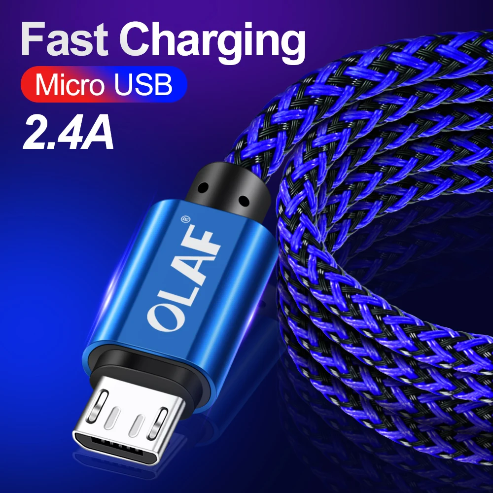 OLAF Micro USB Cable 2.4A Fast Charge USB Data Cord for Samsung s7 Xiaomi LG Tablet Android Microusb Mobile Phone Cables Kabel
OLAF Micro USB Cable 2.4A Fast Charge USB Data Cord for Samsung s7 Xiaomi LG Tablet Android Microusb Mobile Phone Cables Kabel