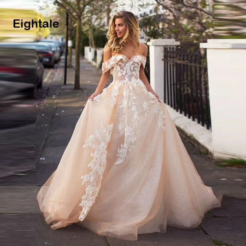 Eightale Boho Wedding Dresses 2019 Sweetheart Appliques Lace Off the Shoulder Backless Princess Wedding Gowns Dubai Bride Dress
Eightale Boho Wedding Dresses 2019 Sweetheart Appliques Lace Off the Shoulder Backless Princess Wedding Gowns Dubai Bride Dress