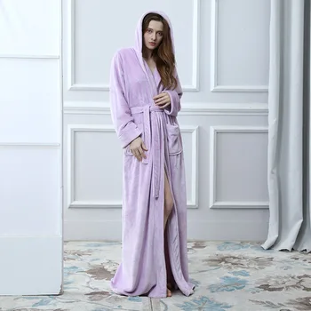 Long Bathrobe Home Wear Clothes Dressing Gown Women's Bathrobe Hooded Coat Female Flannel Nightdress Women Warm Bath Robes
Long Bathrobe Home Wear Clothes Dressing Gown Women's Bathrobe Hooded Coat Female Flannel Nightdress Women Warm Bath Robes