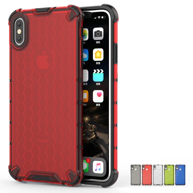

For iPhone 6 6plus 7/8plus XR XS Case New Honeycomb Rugged Hybrid Armor Case For iPhone 7/8 XR XS MAX X Cover Phone Accessories