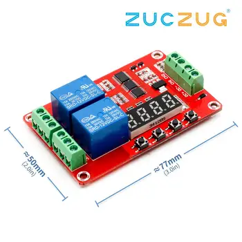 2 Channel 5V 12V Multi Function Relay Module / Time Delay / Self Lock / Cycle / Timing / Time Relay Module
2 Channel 5V 12V Multi Function Relay Module / Time Delay / Self Lock / Cycle / Timing / Time Relay Module
