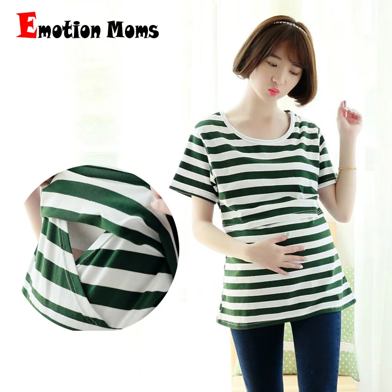 Hot Wholesale Free Ship Soft Cotton Stripe L XL XXL Summer Feeding Nursing Shirts Pregnant Breastfeeding Tops Maternity Clothes
Hot Wholesale Free Ship Soft Cotton Stripe L XL XXL Summer Feeding Nursing Shirts Pregnant Breastfeeding Tops Maternity Clothes