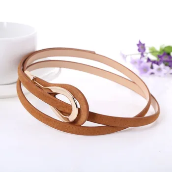 Metal Buckle Thin gold Leather Belt for women 2020 High Quality ceinture femme female belt casual brand cintos sterglaw D217
Metal Buckle Thin gold Leather Belt for women 2020 High Quality ceinture femme female belt casual brand cintos sterglaw D217