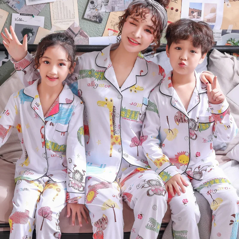 Children's Pajamas Suit 2019 Spring Cotton Kids Pijamas Mother and Daughter Clothes Family Matching Outfits Mommy and Me Clothes
Children's Pajamas Suit 2019 Spring Cotton Kids Pijamas Mother and Daughter Clothes Family Matching Outfits Mommy and Me Clothes