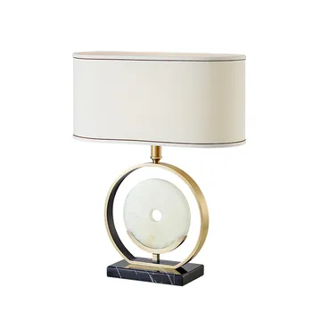 Modern new Chinese jade copper desk lamp office study bedside luxury table light living room bedroom loft lamp table luminaire 
Modern new Chinese jade copper desk lamp office study bedside luxury table light living room bedroom loft lamp table luminaire
