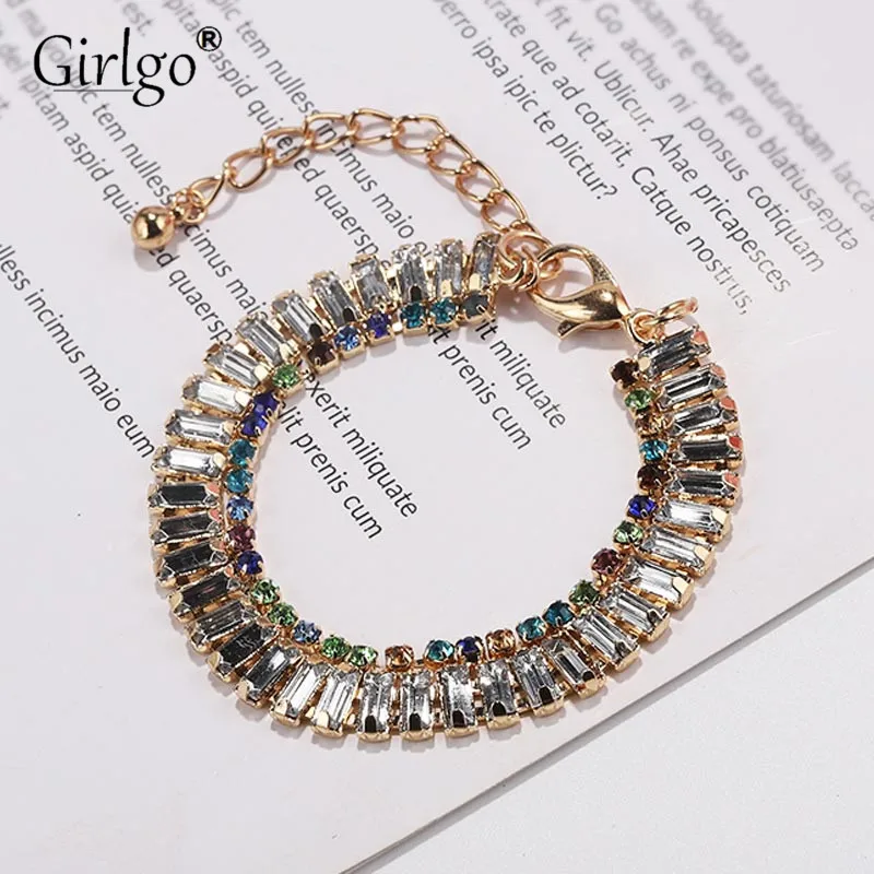 Girlgo Bohemian Multicolored Shiny Glass Charm Bracelets For Women Trendy Bangle Wedding Jewelry Bride Gifts Bijoux Party
Girlgo Bohemian Multicolored Shiny Glass Charm Bracelets For Women Trendy Bangle Wedding Jewelry Bride Gifts Bijoux Party