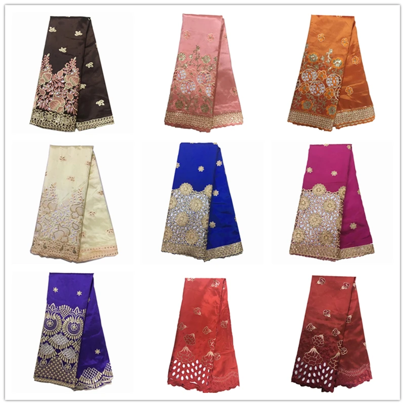 H&Q Special Design Gold Sequins George Lace Fabric High Quality Silk Lace With Embroidered 5 Yards/lot African George Fabrics
H&Q Special Design Gold Sequins George Lace Fabric High Quality Silk Lace With Embroidered 5 Yards/lot African George Fabrics