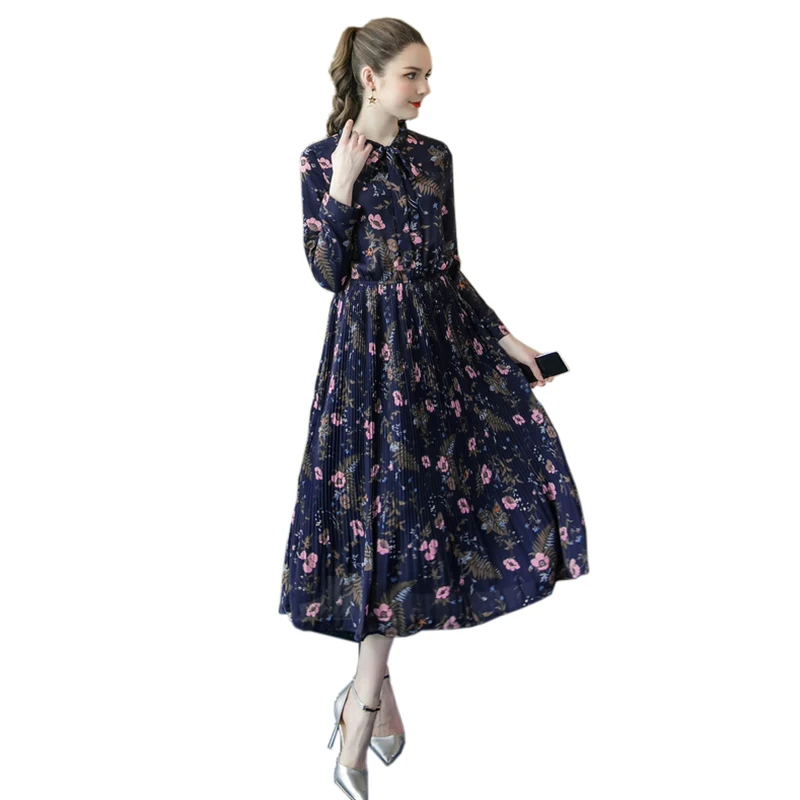 2019 New Spring Bow Long Sleeve Flower print Chiffon Dress Elegant Draped Loose Plus Size 5XL Dress Women Fashion Tide 021FD
2019 New Spring Bow Long Sleeve Flower print Chiffon Dress Elegant Draped Loose Plus Size 5XL Dress Women Fashion Tide 021FD