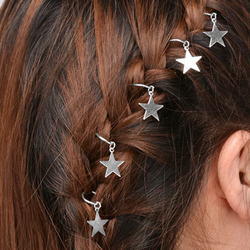 10Pcs/Lot Popular Charm Hair Clips For Women Hair Braided Ring Star Hairpins Barrettes Wedding Beach Female Hair Accessories
10Pcs/Lot Popular Charm Hair Clips For Women Hair Braided Ring Star Hairpins Barrettes Wedding Beach Female Hair Accessories