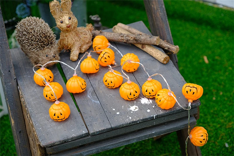 3m halloween pumpkin string lights 20 led diy ghost lamp garden