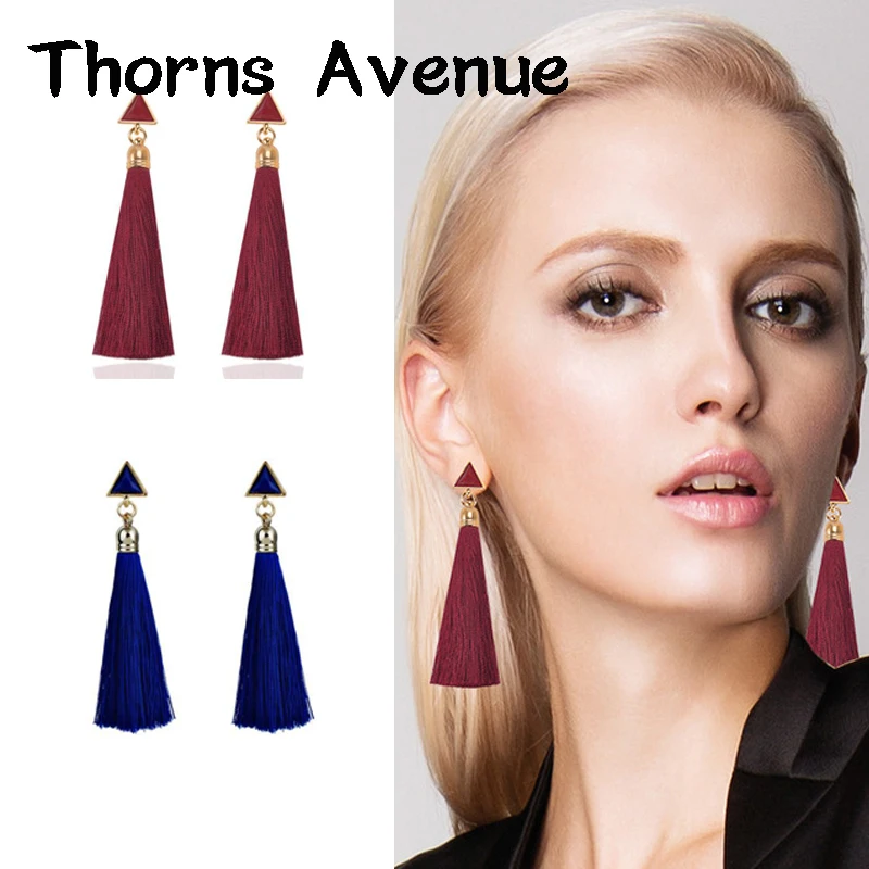 New Fashion Red White Black Blue Color Triangle Tassel Earrings Bohemian Drop Earrings Dangle Earrings For Women Party Jewelry
New Fashion Red White Black Blue Color Triangle Tassel Earrings Bohemian Drop Earrings Dangle Earrings For Women Party Jewelry