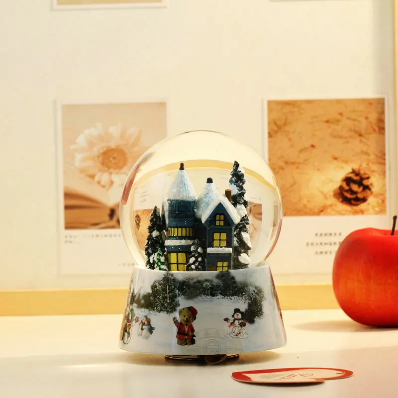 Crystal Ball Music Box Christmas Gifts can be rotated to shine glass snowballs with LED lights, home decorations gifts
Crystal Ball Music Box Christmas Gifts can be rotated to shine glass snowballs with LED lights, home decorations gifts