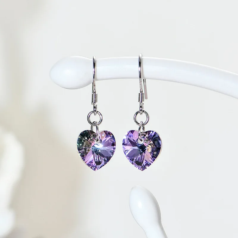 Warme Farben Women 925 Silver Crystal from Austria Drop Earrings Heart Classic Purple Zircon Female Earring Party Fine Jewelry
Warme Farben Women 925 Silver Crystal from Austria Drop Earrings Heart Classic Purple Zircon Female Earring Party Fine Jewelry