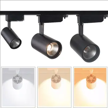 

LED Track Light 10W 15W 20W COB Track Lamp Lights Rail Spotlights Leds Tracking Fixture Spot Lights Reflectors for clothes Store