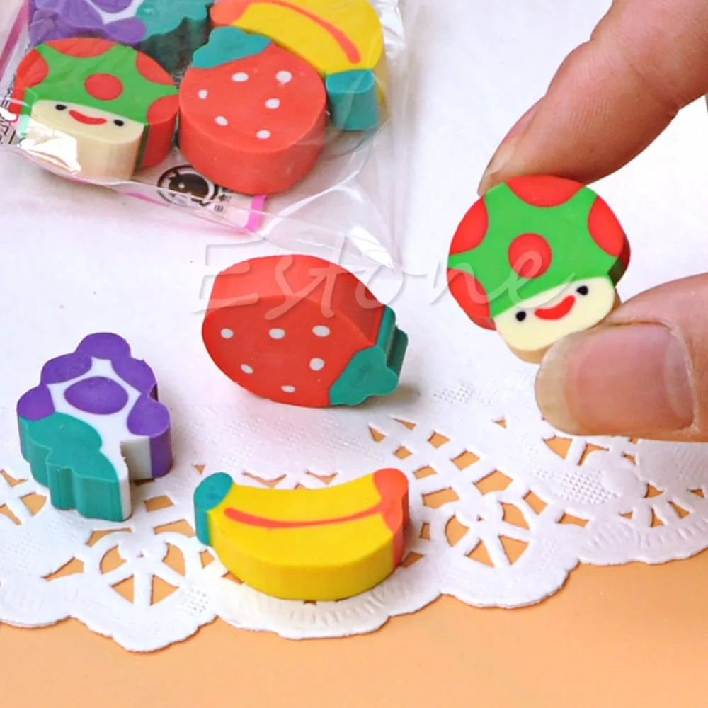 50Pcs Mini Cute Fruit Rubber kawaii Pencil Eraser Children Children school student Stationery Gift Toy
50Pcs Mini Cute Fruit Rubber kawaii Pencil Eraser Children Children school student Stationery Gift Toy