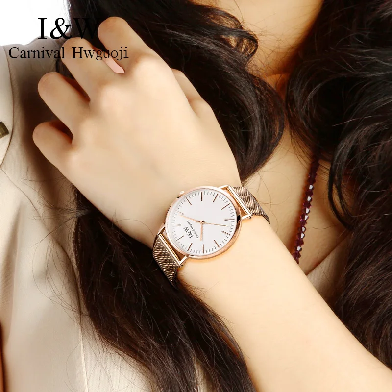 I&W Gold Quartz Watch Women Carnival Ladies Stainless Steel Ultra Thin Wristwatch Sapphire Crystal Clock 36mm reloj mujer 2018
I&W Gold Quartz Watch Women Carnival Ladies Stainless Steel Ultra Thin Wristwatch Sapphire Crystal Clock 36mm reloj mujer 2018