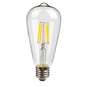 

Equal 80W 60W 40W Retro LED Edison Bulb 8W 6W 4W Warm White 2700K 85-265V ST64 E27 Filament Light lampadas home decor Bombillas