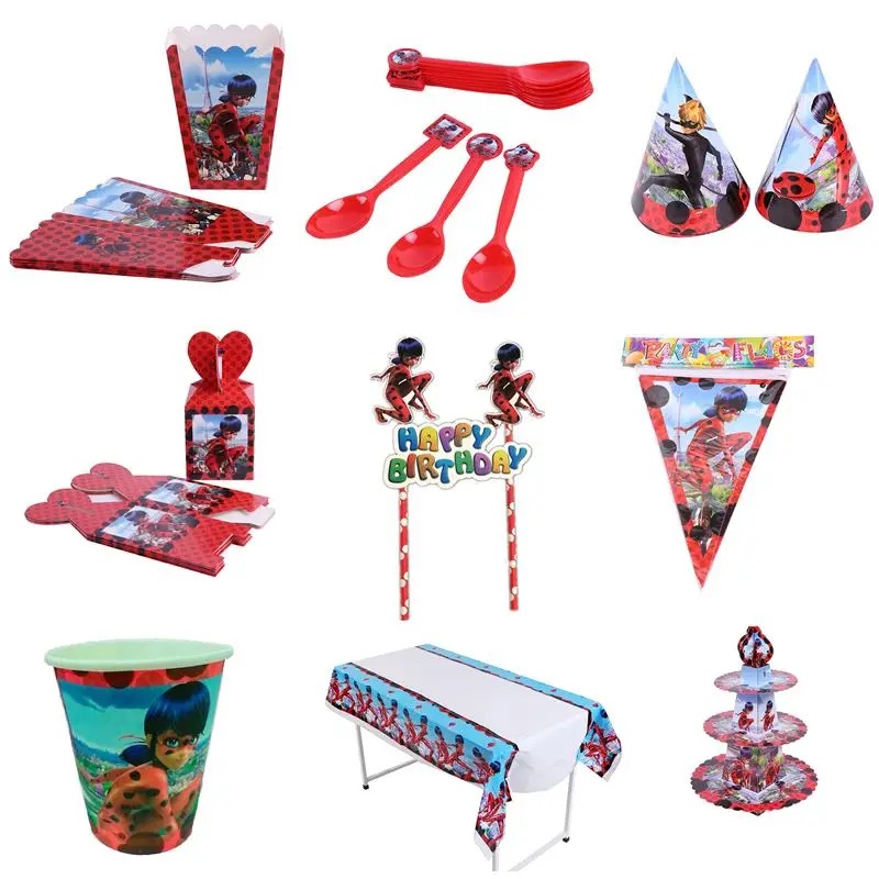 Ladybug Party Disposable Tableware Child Birthday Decoration Holiday Tableware Party supplies Paper Plate+Cup+Tablecloth+Napkin
Ladybug Party Disposable Tableware Child Birthday Decoration Holiday Tableware Party supplies Paper Plate+Cup+Tablecloth+Napkin