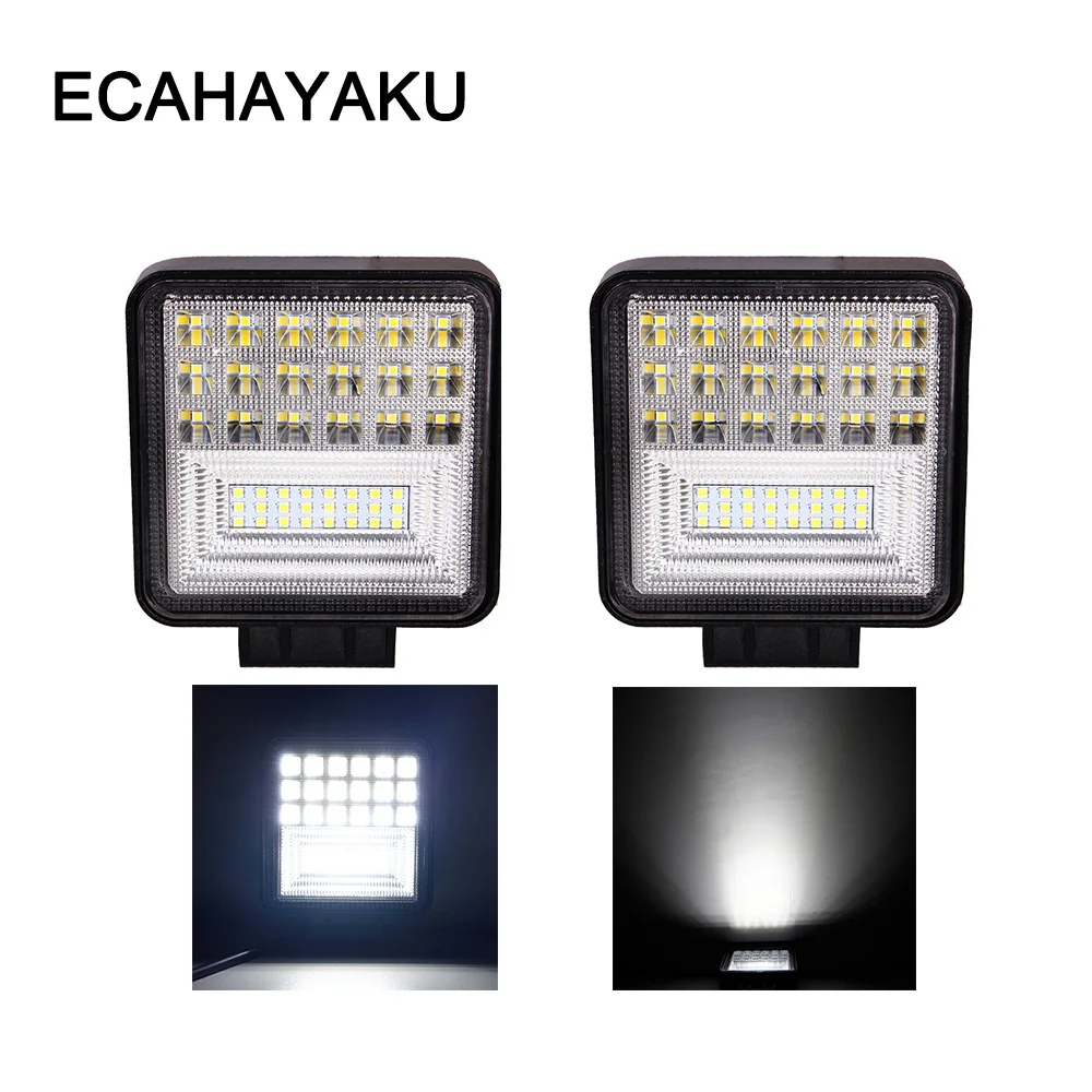 ECAHAYAKU 2pcs 4 inch 126W Off road LED Work Light bar combo Beam 12V 24V 4x4 UAZ Driving Fishing Fog Light for car styling auto
ECAHAYAKU 2pcs 4 inch 126W Off road LED Work Light bar combo Beam 12V 24V 4x4 UAZ Driving Fishing Fog Light for car styling auto