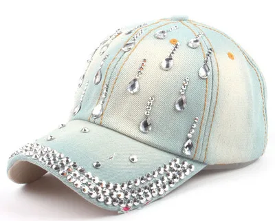 Brand New Denim Hats Fashion Leisure Woman Cap With Water Drop Rhinestones Vintage Jean Cotton Baseball Caps For Men Hot Sale
Brand New Denim Hats Fashion Leisure Woman Cap With Water Drop Rhinestones Vintage Jean Cotton Baseball Caps For Men Hot Sale