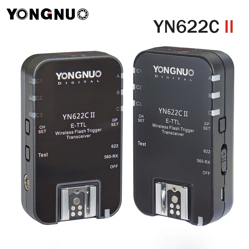 2pcs YONGNUO YN622C II ETTL Flash Trigger for Canon 6D 7D 700D 650D 500D,Compatible with YN622C-TX YN560-TX RF-603 II RF-605
2pcs YONGNUO YN622C II ETTL Flash Trigger for Canon 6D 7D 700D 650D 500D,Compatible with YN622C-TX YN560-TX RF-603 II RF-605