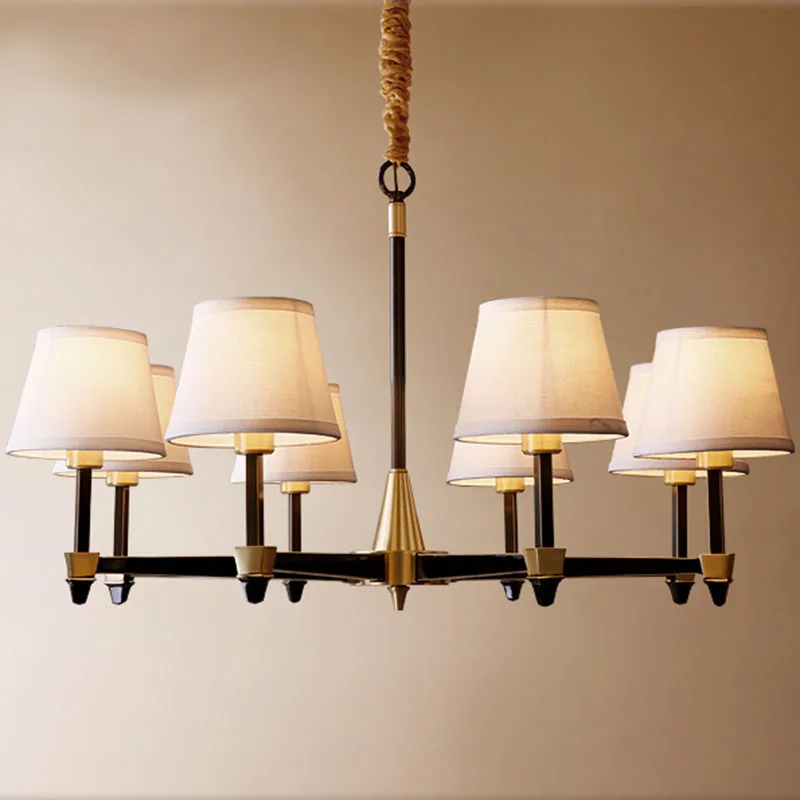 Modern Copper LED lamps Chandelier for Bedroom Living Room Fabric Lampshade Chandelier Home Lighting Indoor decoration lamp F095
Modern Copper LED lamps Chandelier for Bedroom Living Room Fabric Lampshade Chandelier Home Lighting Indoor decoration lamp F095