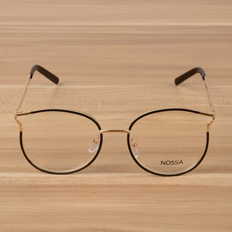 

NOSSA Fashion Prescription Eyeglasses Frames Elegant Alloy Optical Frame Women And Men Spectacles Unisex Myopia Glasses Frame