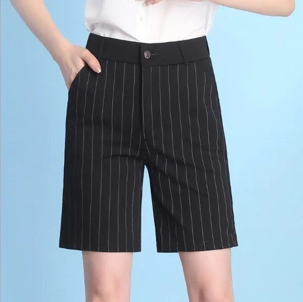 Korean Womens Black High Waist Shorts Women Summer High Waisted Short Hot Pants Woman Cotton Striped Shorts Mujer Plus Size 9XL
Korean Womens Black High Waist Shorts Women Summer High Waisted Short Hot Pants Woman Cotton Striped Shorts Mujer Plus Size 9XL