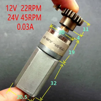 20MM DC 12V 20RPM Motor + 0.8module /20 tooth gear High Torque Gear Box Motor 24V 45RPM DC 3V6V Brush Motor NO-Brushless
20MM DC 12V 20RPM Motor + 0.8module /20 tooth gear High Torque Gear Box Motor 24V 45RPM DC 3V6V Brush Motor NO-Brushless