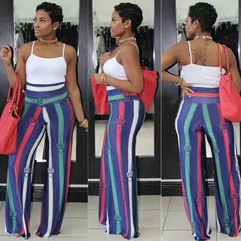 2018 Brand New Fashion Women's Colorful Striped Casual High Waist Wide Leg Long Pants Palazzo Trousers Fashion Pants
2018 Brand New Fashion Women's Colorful Striped Casual High Waist Wide Leg Long Pants Palazzo Trousers Fashion Pants