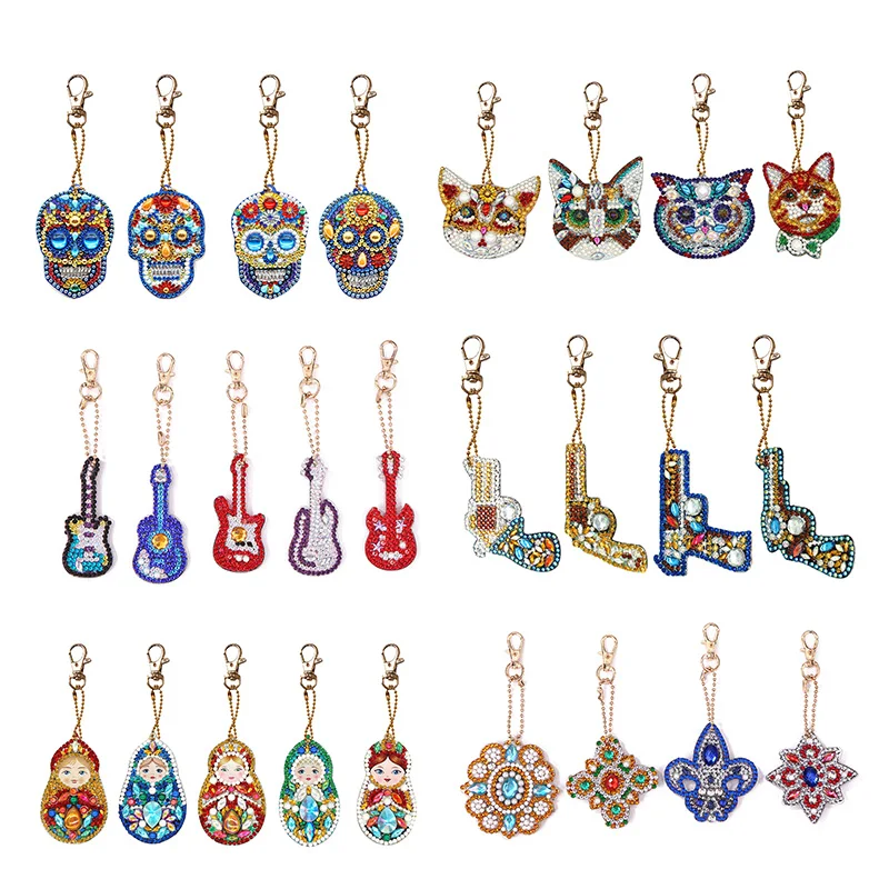 4-6pcs DIY Diamond Painting Keychain Pendant Full Drill Special Shaped Diamond Embroidery Cross Stitch Women Bag Decoration
4-6pcs DIY Diamond Painting Keychain Pendant Full Drill Special Shaped Diamond Embroidery Cross Stitch Women Bag Decoration