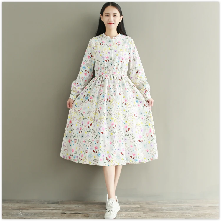 Sweet Spring Women Elegant Dress Stand Collar Floral Print Casual Female Vestidos Full Sleeve Corduroy Maxi Long Dresses PV299
Sweet Spring Women Elegant Dress Stand Collar Floral Print Casual Female Vestidos Full Sleeve Corduroy Maxi Long Dresses PV299