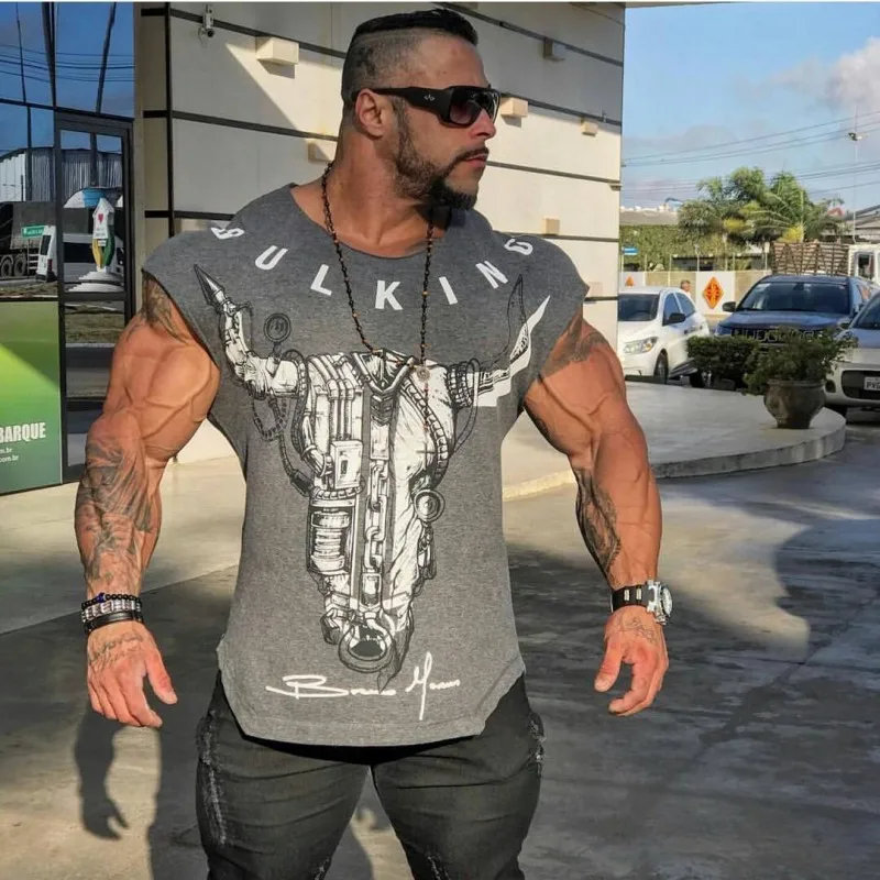 BULKING Brand Men cotton t shirts fashion Casual gyms Fitness workout Short sleeves tees 2018 summer new male tops clothing
BULKING Brand Men cotton t shirts fashion Casual gyms Fitness workout Short sleeves tees 2018 summer new male tops clothing