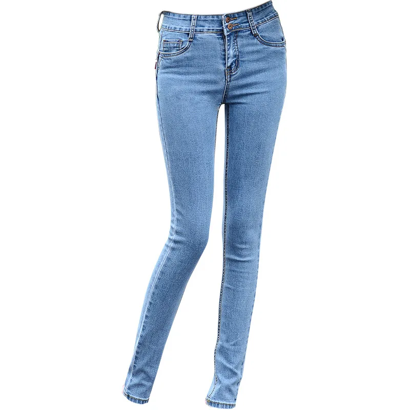 High waist jeans light blue high waist jeans women's fashion trousers new solid color stretch Slim feet pencil pants
High waist jeans light blue high waist jeans women's fashion trousers new solid color stretch Slim feet pencil pants