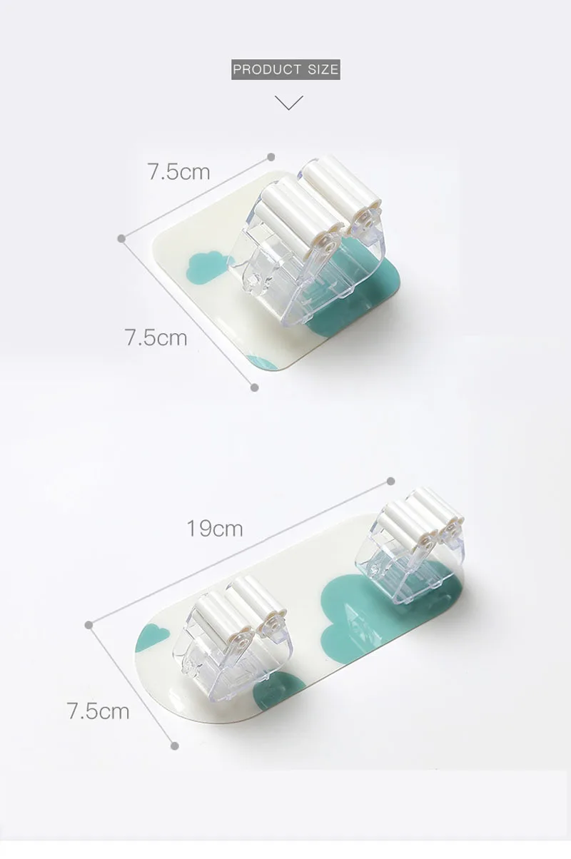 Wall Mounted Mop Organizer Holder Brush Broom Hanger Storage Rack Kitchen Tool Wall Housekeeper Random Colorful 17.87cm (11)