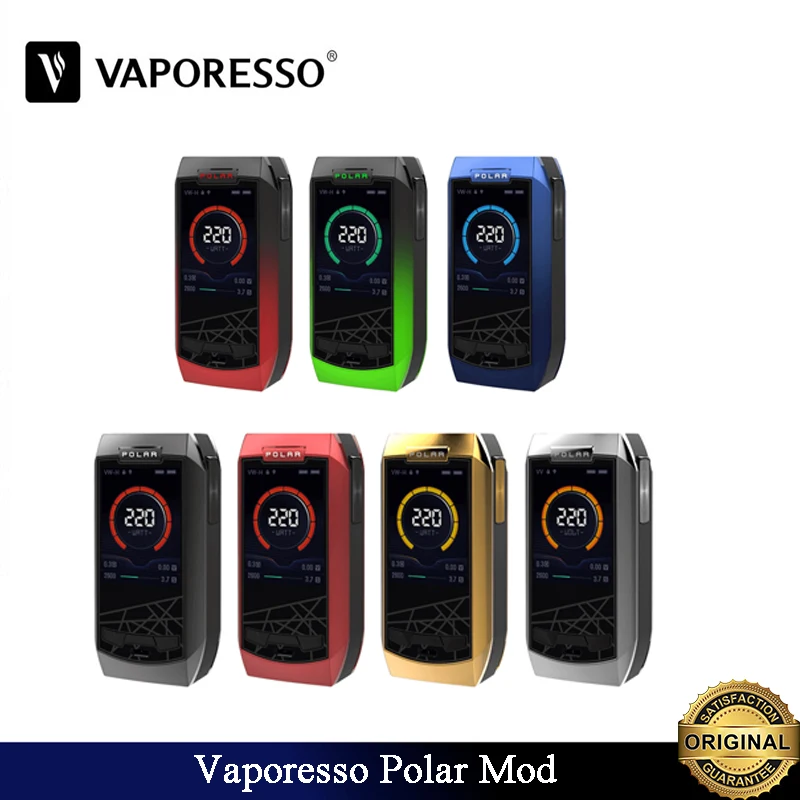 Original Vaporesso Polar Mod 220W TC Box Fit Dual 18650 Batteries For E-Cigarette Cascade Baby SE Tank Vape Vaping | Электроника