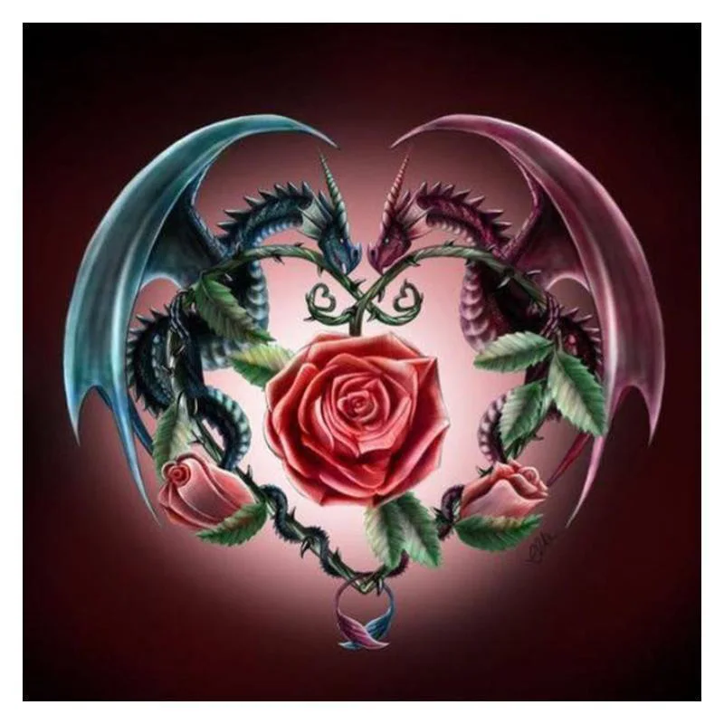 Cross Stitch Diamond Embroidery,Fantasy "Dragon & Rose" Patterns Full DIY 5D Diamond Painting Rhinestones Mosaic Decoration GT
Cross Stitch Diamond Embroidery,Fantasy "Dragon & Rose" Patterns Full DIY 5D Diamond Painting Rhinestones Mosaic Decoration GT