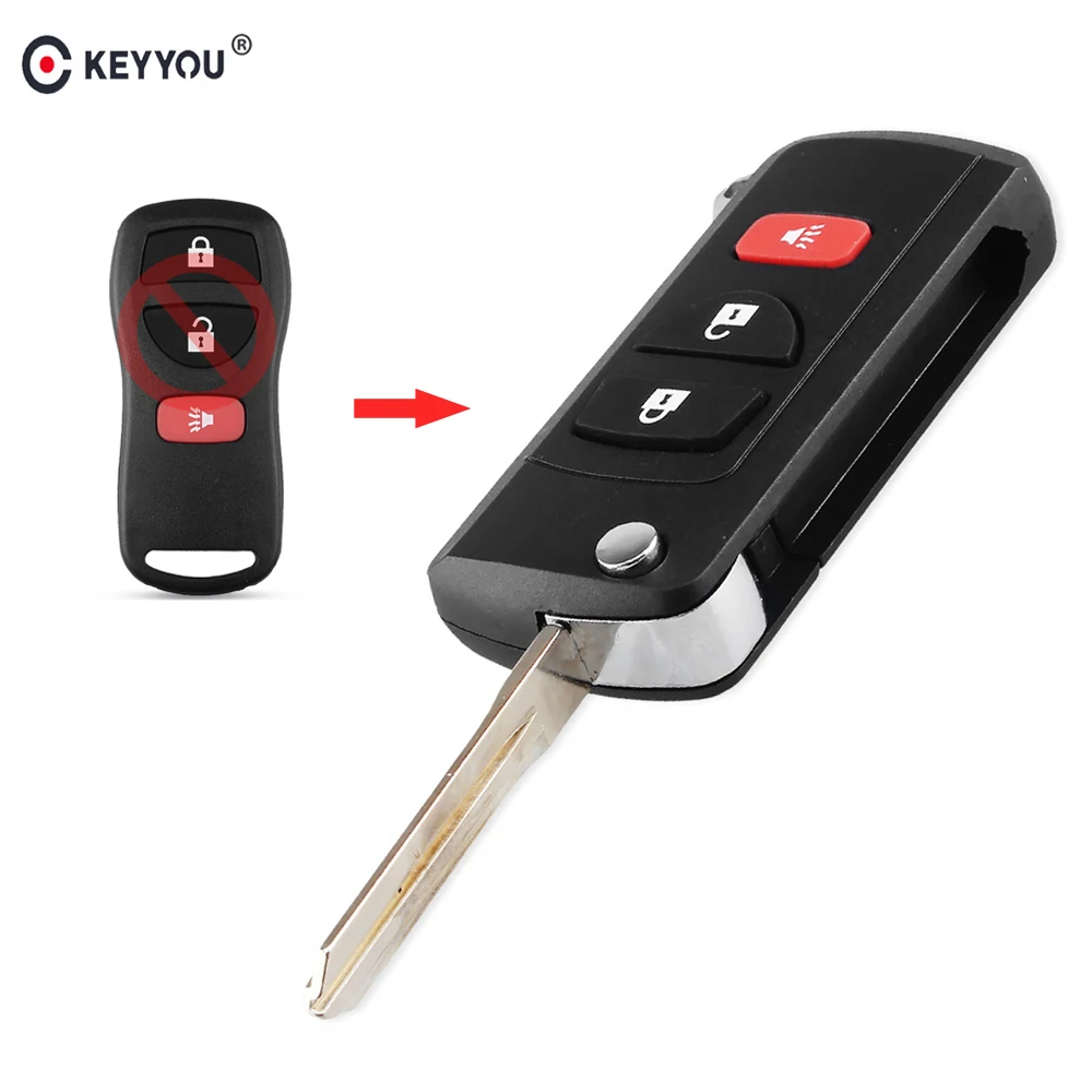 KEYYOU Modified Flip Folding Remote Key Shell Case For NISSAN Livina X-Trail Gennis Tiida Sylphy Xterra Murano Key Fob Cover
KEYYOU Modified Flip Folding Remote Key Shell Case For NISSAN Livina X-Trail Gennis Tiida Sylphy Xterra Murano Key Fob Cover