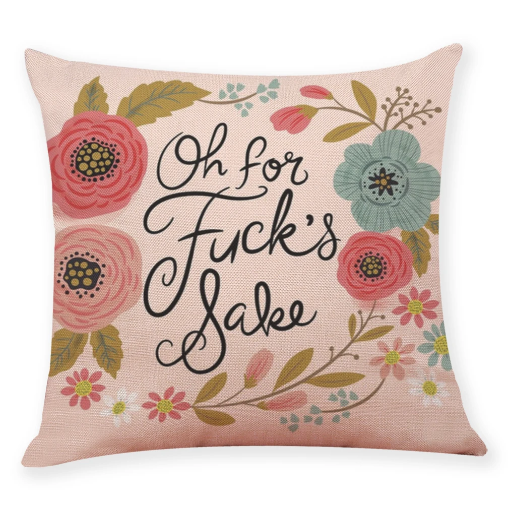 Pillowcase 45x45 cm Gift Alphabet flowers Single-sided printing linen Sofa Car Home Decorative Throw Pillow Case Cojines
Pillowcase 45x45 cm Gift Alphabet flowers Single-sided printing linen Sofa Car Home Decorative Throw Pillow Case Cojines