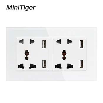Minitiger Wall Socket Dual Universal 5 Hole Power Outlet With 4 USB Smart Induction Charger Port for Mobile Tempered Glass Panel
Minitiger Wall Socket Dual Universal 5 Hole Power Outlet With 4 USB Smart Induction Charger Port for Mobile Tempered Glass Panel