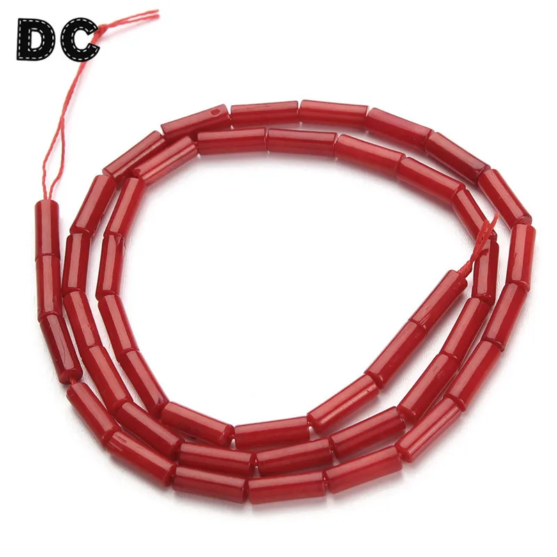DC 45pcs/String Red Natural Stone Coral Tube Beads 4*9mm for DIY Necklace Bracelet Jewelry Making Findings Accessories
DC 45pcs/String Red Natural Stone Coral Tube Beads 4*9mm for DIY Necklace Bracelet Jewelry Making Findings Accessories