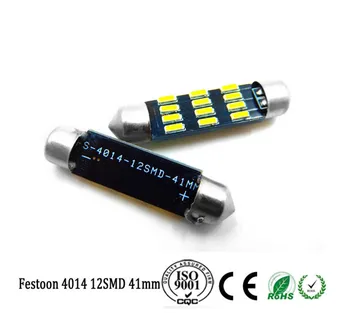 100X new conception dome Festoon LED 4014 chips 41mm 12SMD Front Map rear dome bulb 12v C5W License Plate light car styling
100X new conception dome Festoon LED 4014 chips 41mm 12SMD Front Map rear dome bulb 12v C5W License Plate light car styling
