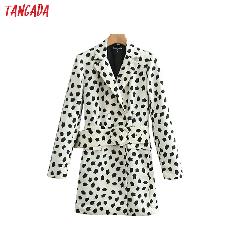 Tangada women vintage animal blazer dress turn down collar double breasted long sleeve sashes mini dresses vestidos female 2W60
Tangada women vintage animal blazer dress turn down collar double breasted long sleeve sashes mini dresses vestidos female 2W60