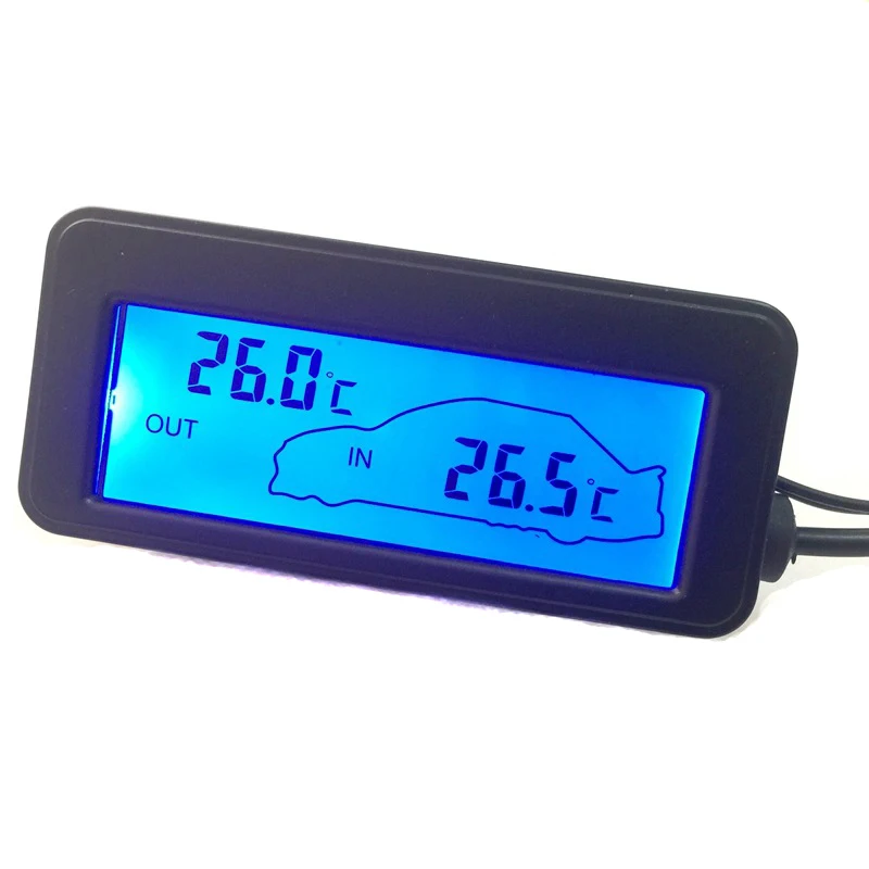 Digital LCD Display Car Thermometer DC 12V Indoor Outdoor Temperature Meter With Backlight
Digital LCD Display Car Thermometer DC 12V Indoor Outdoor Temperature Meter With Backlight