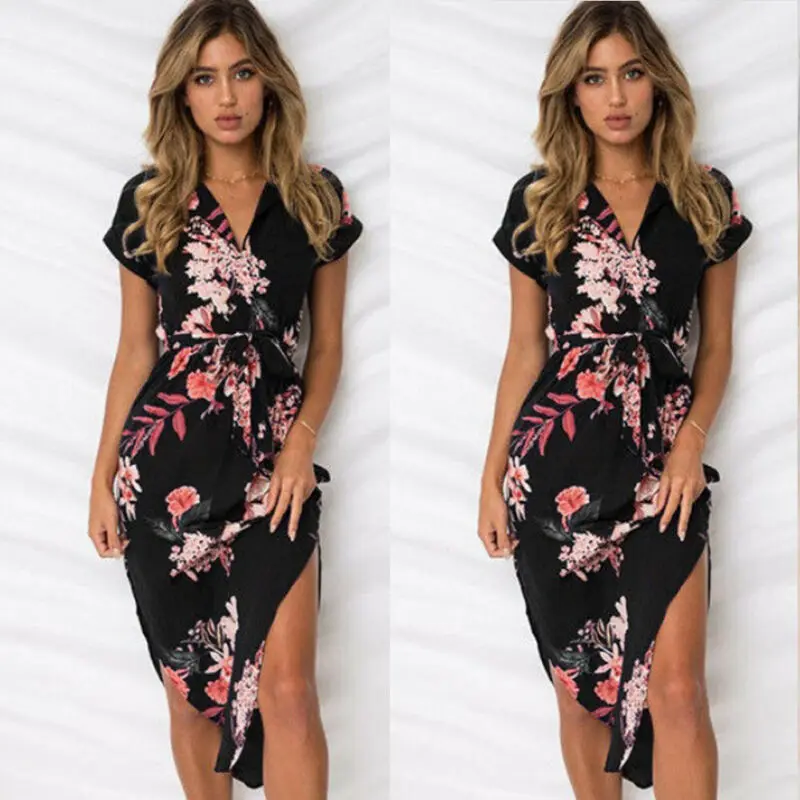 UK Women Sexy Short Sleeve Wrap Boho Floral Maxi Dress Ladies Summer Sundress Elegant Dresses Vestido Holiday Robe Femme
UK Women Sexy Short Sleeve Wrap Boho Floral Maxi Dress Ladies Summer Sundress Elegant Dresses Vestido Holiday Robe Femme